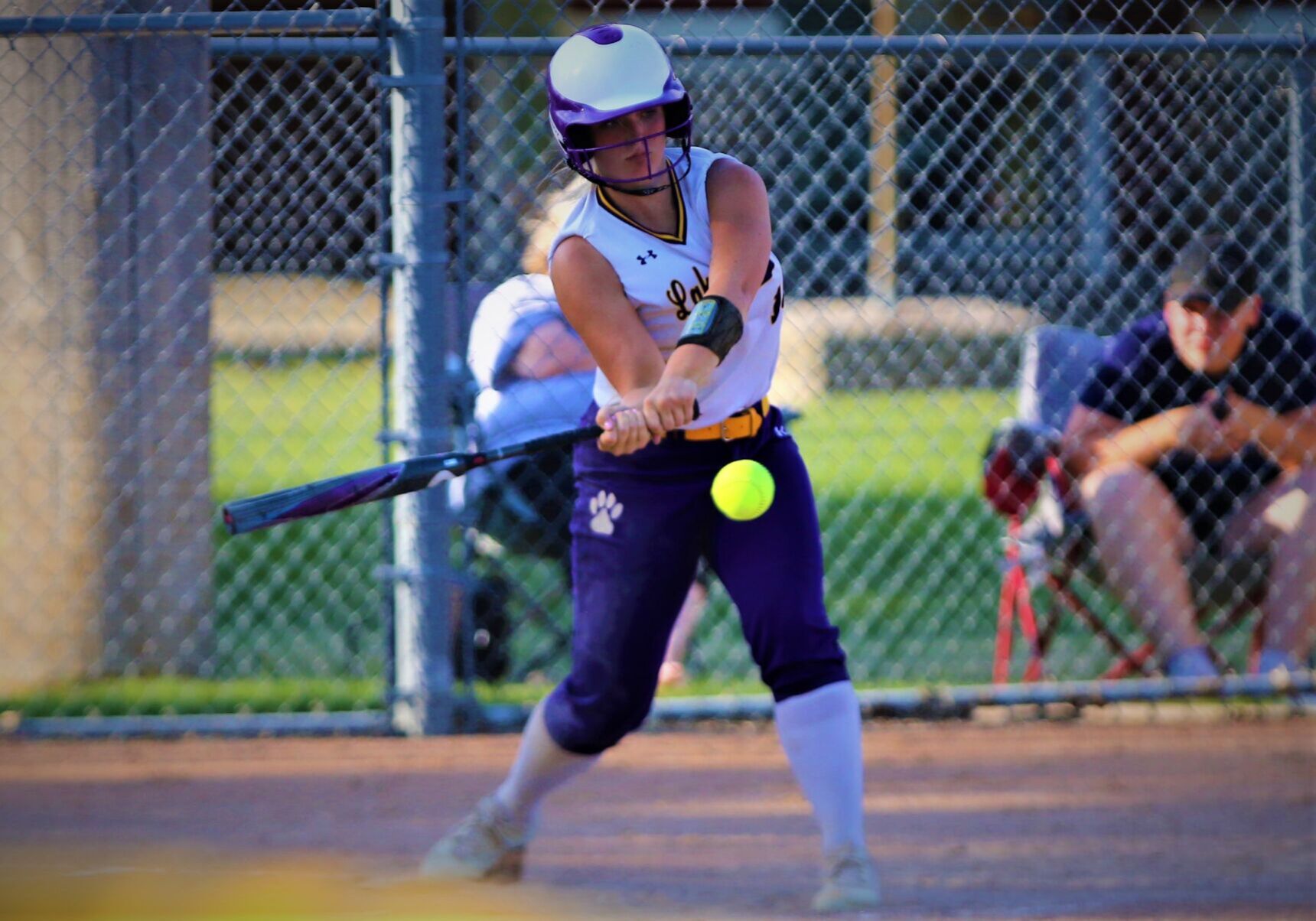 Bella Jensen at bat against North Iowa 6/29/22